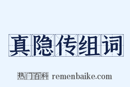 真隐传组词是什么意思的图片